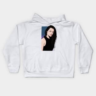 Kristen Stewart - An illustration by Paul Cemmick Kids Hoodie